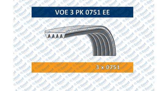 VOE 3 PK 0751 EE Kanalli Kayis Clio 1.2 16v Kangoo 1.2 16v 01> 3pk0755